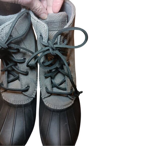 Sperry Women's Saltwater Heel Grey Duck Boots (8.5) - Picture 6 of 11